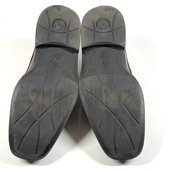 ECCO Men's Helsinki Brown‎ Leather Lace Up Square Toe Oxford 12-12.5 US / EUR 46 - Picture 14 of 14